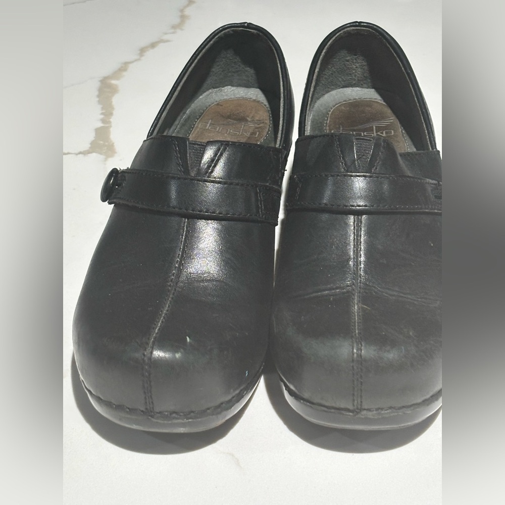 Dansko Solstice Clog Black Leather Women's Shoes Size 38 - Picture 2 of 4